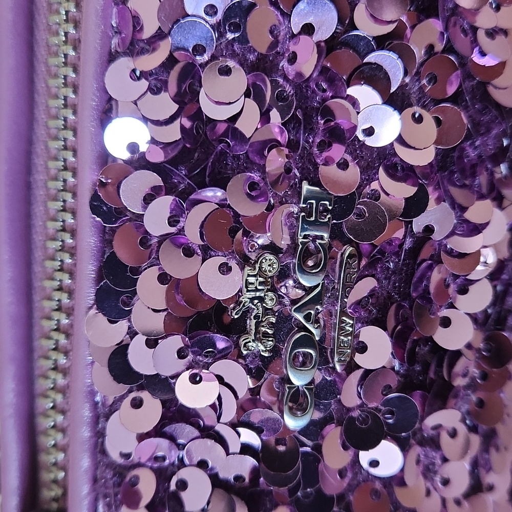 Gorgeous NWT Coach Lilac Sequin Nolita Barrel Bag 💜🎁 - Picture 3 of 16